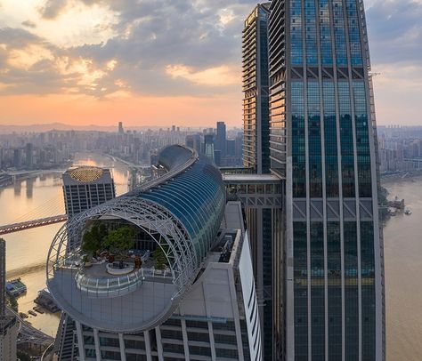 raffles city chongqing by safdie architects documented in new images Safdie Architects, Parametric Architecture, China Design, Chongqing, Serviced Apartments, Site Plan, Hotel Lobby, Structural Engineering, Architect Design