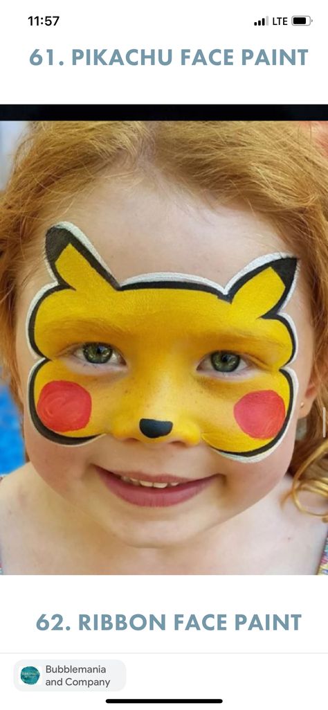 Pokemon Face Painting, Basketball Face Paint, Pokemon Face Paint, Pikachu Face Paint, Pokemon Facepaint, Pikachu Makeup, Pokemon Faces, Estilo Hijab, Face Painting Halloween