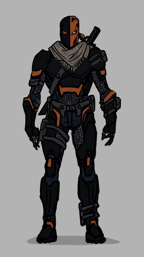 Deathstroke Character Design, Deathstroke Design, Deathstroke Redesign, Deathstroke Suit, Deathstroke Comics, Deathstroke Cosplay, Dc Deathstroke, Deathstroke The Terminator, Batman Illustration