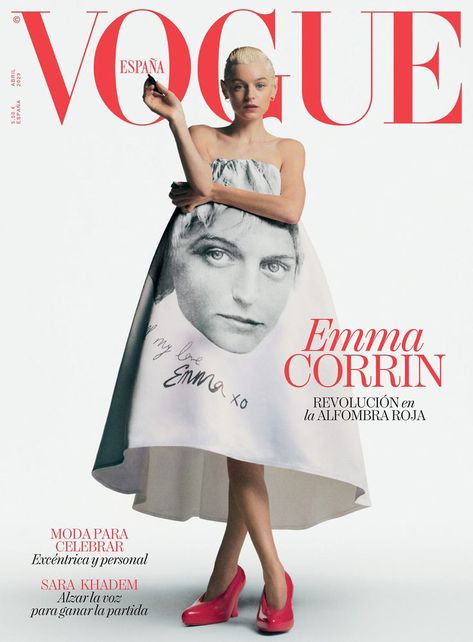 Emma Corrin covers Vogue Spain April 2023 by Will Scarborough Fashion Magazine Covers Photography, Harry Lambert, Fabien Baron, Emma Corrin, Vogue Magazine Covers, Fashion Magazine Cover, Vogue Spain, Tilda Swinton, Fashion Cover