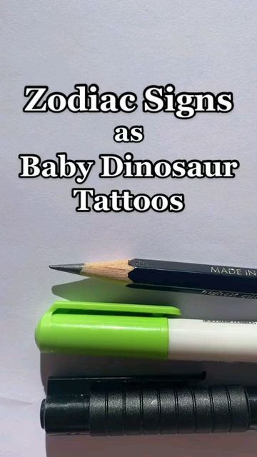 Dinosaur on Instagram: "🦖 CHECK LINK IN OUR BIO ️️️️🦖 🍍🍍🍍 * * *Yes, you have my permission to get any of these designs tattooed! 🦕 * 🎥 Credit: @ abbiekye Tik Tok * * * * #dinosaur #dinosaurs #dinosaurio #dinosaurios #dinosaursofinstagram #dinosaurus #dinosaurcake #dinosaurier #dinosaurparty #dinosaurart #dinosaurjr #dinosauri #dinosaurtattoo #dinosaurlover #dinosaurpark #dinosaurtoys #dinosaursarecool #dinosaures #dinosaurcookies #dinosaurworld #animals #animal #animallovers #anima Zodiac Signs As Tattoos, Tiny Dinosaur Tattoo, Cute Dinosaur Tattoo, Zodiac Signs Tattoos, Dinosaur Tattoo, Matching Friend Tattoos, Dinosaur Tattoos, Sharpie Tattoos, Zodiac Sign Tattoos