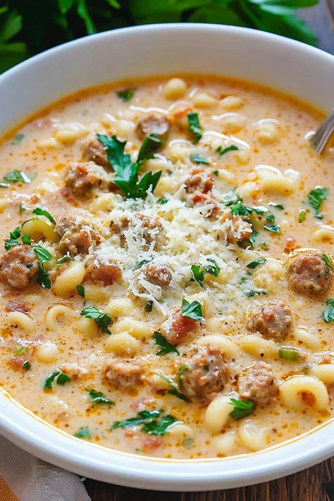 Creamy Italian Sausage and Potato Soup Easy Soup Gluten Free, Cold Day Dinner Ideas Winter Night, Creamy Italian Sausage And Potato Soup, Sausage And Potato Soup Crockpot, Italian Sausage And Potato Soup, Gluten Free Soup Recipes, Smoked Sausage And Potato Recipe, Sausage And Potato Soup, Crockpot Favorites