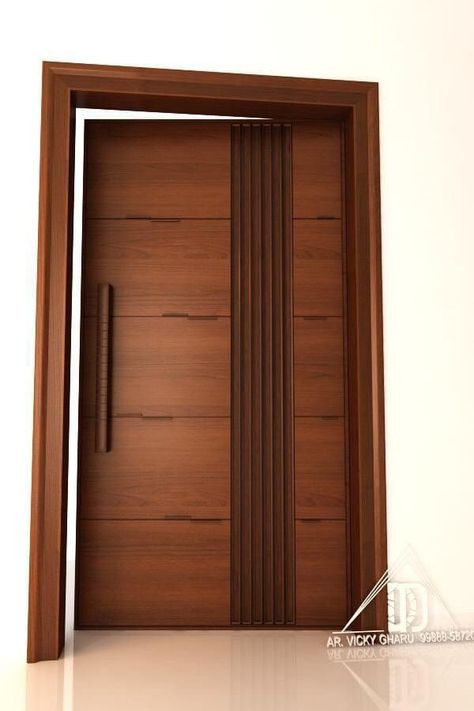 Front Wooden Doors Entrance, Wooden Entrance Door Design, Darwaza Design, Flush Door Design Modern Bedroom, Main Doors Wooden, Main Door Wooden Design, Wooden Main Door Design Entrance Modern, Modern Wooden Doors Bedrooms, Front Door Design Wood Modern