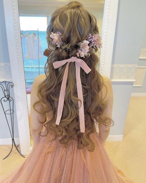 Intricate Hairstyles, Flowers In Her Hair, Fairy Hair, Quince Hairstyles, Princess Hairstyles, Formal Hairstyles, Dream Hair, Aesthetic Hair, Hair Designs