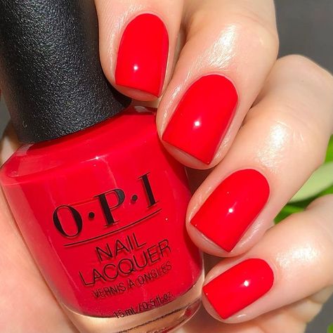 @opi • Coca Cola Red [pr] • I looove this bright and juicy red. I also looove Coca Cola 😬 • #opicocacolared #cocacola #opi #opicons… | Instagram Opi Red Nail Polish, Gel Polish Nail Designs, Tiger Nails, Bright Red Nails, Pretty Nail Colors, Red Polish, Red Nail Polish, Opi Nail Lacquer, Festival Nails