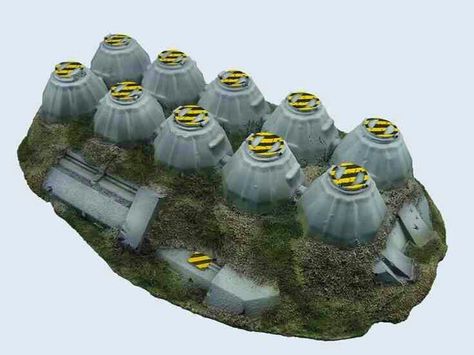 Missile Silo, Scifi Building, 40k Warhammer, Warhammer Terrain, 40k Terrain, Warhammer Figures, Miniature Gaming, Game Terrain, Sci Fi Models