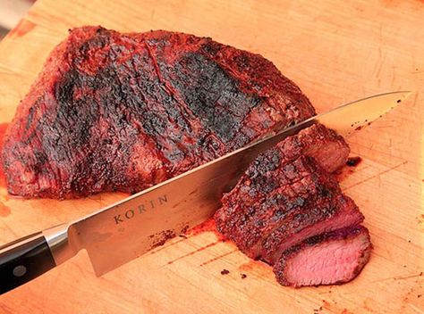 Sweet and Spicy Grilled Tri-Tip | Serious Eats : Recipes Santa Maria Tri Tip, Tritip Recipes, Grilled Skirt Steak, Sirloin Roast, Grilled Steak Recipes, I Grill, Tri Tip, Food Lab, Best Steak