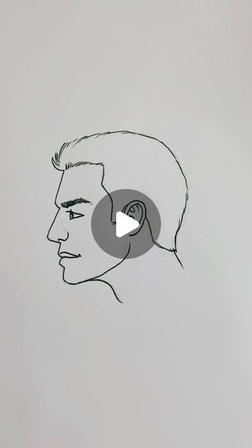 Shane Burke on Instagram: "Struggling to draw a side view face? No worries! Follow along with this tutorial as I guide you through a simple yet effective technique to perfectly proportion the features of a side view face.   #drawing🎨 #howtodraw #drawingtutorial #drawinglesson #sideview #drawface #explore #art" Face Drawing Side View, How To Draw Side Face, Side View Face Drawing, Side View Face, Side Face Drawing, Drawing Designs, Male Profile, Profile Drawing, Guy Drawing