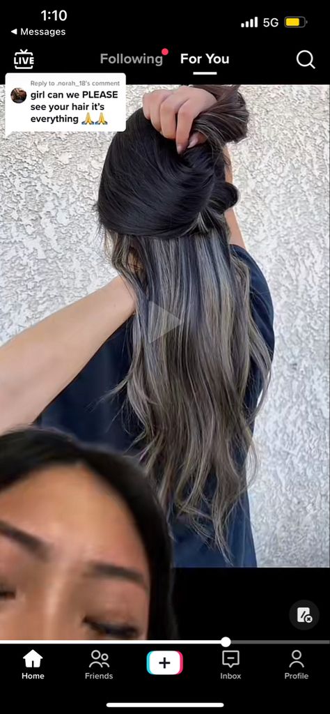 Peekaboo Balayage, Peekaboo Hair, Hair Color Balayage, Aesthetic Hair, Balayage Hair, Pretty Hairstyles, Hair Goals, New Hair, Dyed Hair