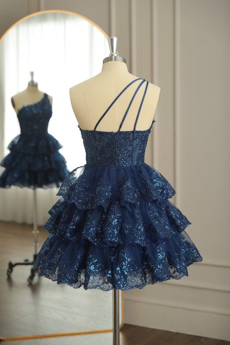 Junior Prom Dresses Short, Navy Homecoming Dress, Spring Ball, Surprise Dance, Hot Prom Dress, Cute Homecoming Dresses, Jr Prom, Tulle Homecoming Dress, Tulle Sleeves