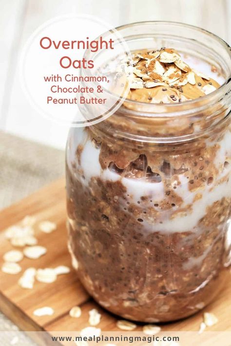 Overnight Oats With Milk, Chocolate Peanut Butter Overnight Oats, Oats With Milk, Peanut Butter Alternatives, Unprocessed Recipes, Peanut Butter Breakfast, Peanut Butter Overnight Oats, Oat Recipes Healthy, Overnight Oats Recipe Healthy