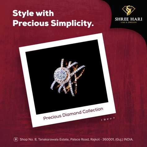 Style with Precious Simplicity. . . . . . . . . . . . #ShreeHari #ShreeHariJewellers #GemsJewellers #Gems #Jewellers #Collection #Gold #Silver #JewelryArt #GoldJewellery #Jewellery #Fashion #Gold #Style #Tradition #Love #Ring #Wedding #FashionJewelry #Necklace #JewelryTrends #TrendyJewellery #Elegance #MasterPiece Grid Poster, Shree Hari, Jewellery Advertising, Shiva Photos, Instagram Grid, Creative Poster, Jewelry Post, Creative Poster Design, Neck Chain