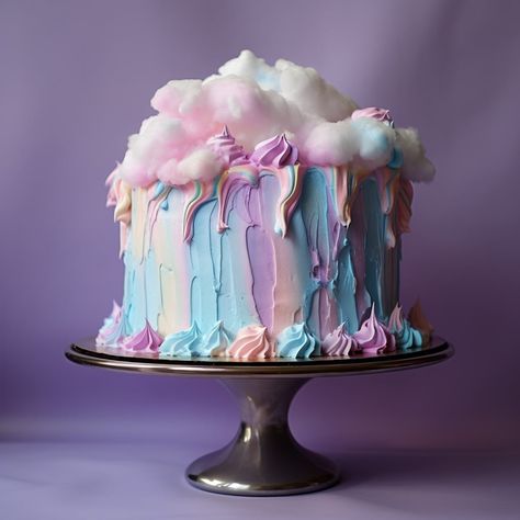 There’s something delightfully nostalgic about cotton candy, evoking memories of childhood trips to the fair or carnival. But what if we took this sugar-spun classic and morphed it into something a little more adult, yet still full of whimsy? Yes, you heard it right—a cake made out of cotton candy! This guide will walk you ... Read more Cotton Candy Cake, Cotton Candy Cupcakes, Cotton Candy Cakes, Cotton Candy Party, 9th Birthday Cake, Cloud Cake, Fancy Soap, Candy Birthday Party, Money Gifts