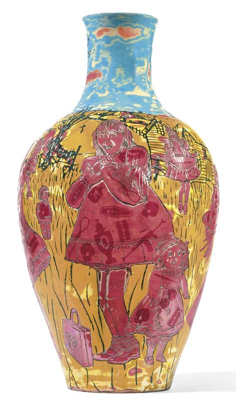 Grayson Perry Pottery, Grayson Perry Ceramics, Greyson Perry, Grayson Perry Art, Greek Pots, Vase Tattoo, Clay Cafe, Ceramic Containers, Grayson Perry