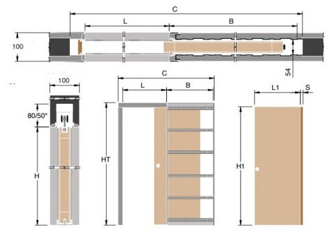 Single Pocket Doors, Living Room Knock Through, Exterior Pocket Doors, Diy Pocket Door, Single Pocket Door, Pocket Doors Bathroom, Pocket Door Installation, Pocket Door System, Wooden Glass Door