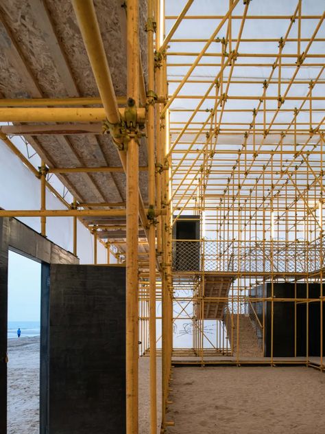 Atelier Heimat, Zhu Yumeng · Zone out Space · Divisare Shuttering Plywood, Temporary Pavilion, Translucent Fabric, Stara Zagora, Out Space, Outdoor Festival, Exhibition Room, Theatre Festival, Landscape Structure