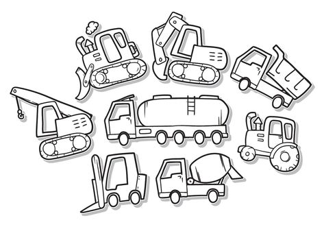 Free Doodle Construction Vehicle Vector Free Doodles, Construction Vehicle, Construction Vehicles, Simple Doodles, Free Vector Art, Colour Tone, Doodle Art, Vector Art, Vector Free