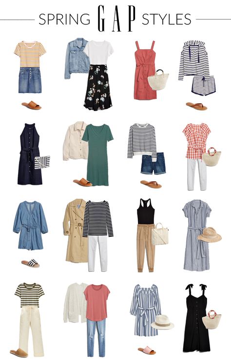 16 spring outfits from @gap Gap Summer Outfits Women, The Gap Outfits Women, Gap Outfits Women, Capsules Wardrobe, Frühling Outfit, Edgy Summer Outfits, Penny Pincher Fashion, Outfits Gorditas, Gap Outfits