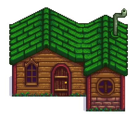 Stardew Valley Leah House, Farmhouse Island, Witch Hut, Adventurer's Guild, Cabin Farmhouse, Dog Pen, Tower House, Farm Buildings, Fish Pond