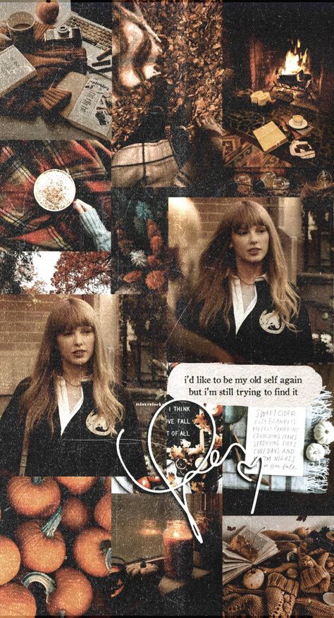 Fall Aesthetic Wallpaper Taylor Swift, Taylor Fall Wallpaper, Taylor Swift Autumn Aesthetic Wallpaper, Taylor Swift Aesthetic Collage, Taylor Swift Phone Wallpaper Collage, Taylor Swift Aesthetic Collage Wallpaper, Autumn Phone Wallpaper, Swift Facts, Taylor Swift Facts