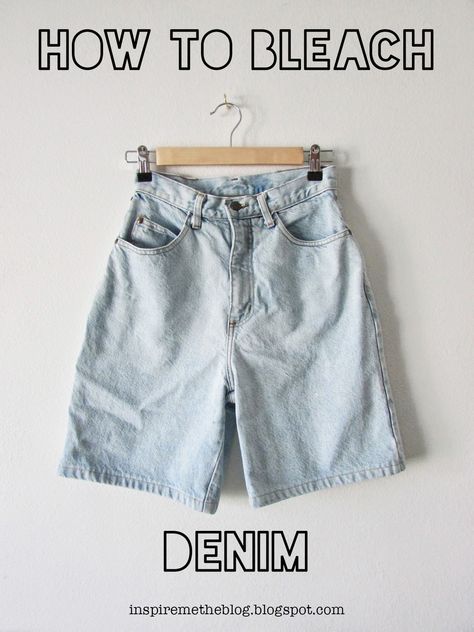 PARTNERS Bleach Jeans Diy, Diy Denim Shorts, Thrift Fits, Bleach Denim, Bleached Shorts, Bleached Jeans, Diy Jeans, Upcycle Clothes Diy, How To Tie Dye