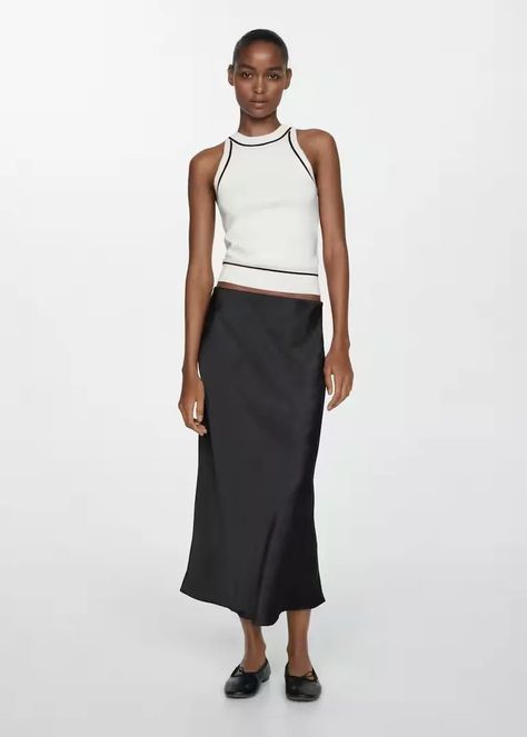 A Fashion Expert Shares Her 12-Piece Summer Capsule Wardrobe | Who What Wear UK Looks Festival, Midi Satin Skirt, Mango Skirts, Summer Capsule, Beige Blazer, Summer Capsule Wardrobe, Satin Skirt, Cropped Denim, Who What Wear