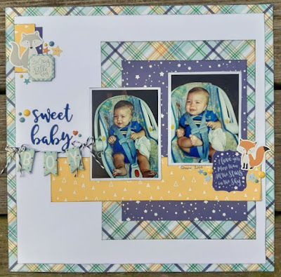 Sketch ~N~ Scrap: Sketch N Scrap #209 2 Photo Scrapbook Layouts Ideas, 2 Picture Scrapbook Layout, Baby Boy Scrapbook Layouts, Family Scrapbook Layouts, Boy Scrapbook Layouts, Baby Scrapbook Album, Baby Scrapbook Pages, Scrapbooking Layouts Baby, Baby Layouts