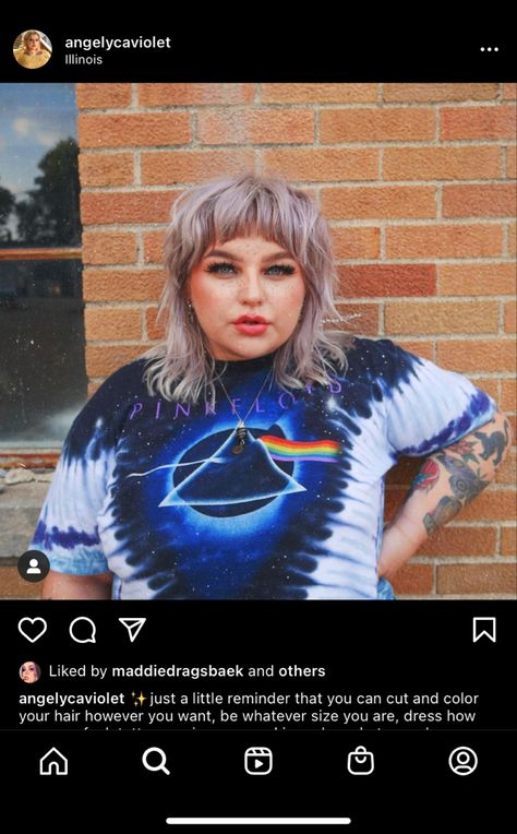 Alt Hair Round Face, Shag Mullet Plus Size, 2023 Alt Hair, Plus Size Mullet Hair, Plus Size Wolf Cut, Girrlscout Haircut, Mullet On Round Face, Shag For Round Faces, Alt Haircuts For Round Faces