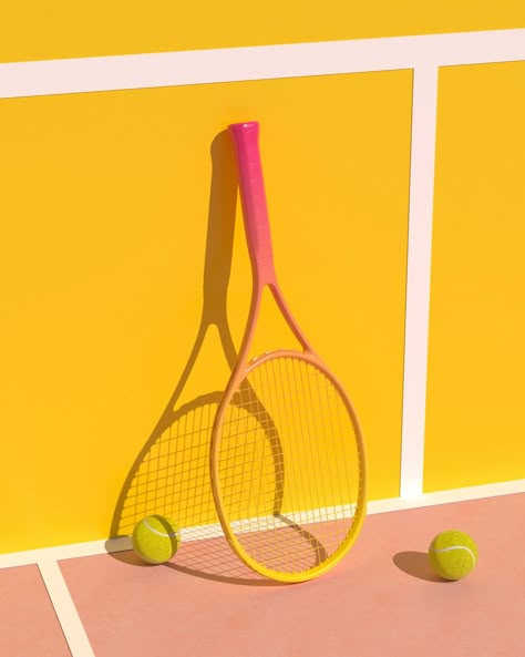 Tennis Racket Photography, Retro Tennis Aesthetic, Tennis Racket Illustration, Tennis Racket Aesthetic, Tennis Graphic Design, Tennis Racket Art, Dove Real Beauty, Morph Animation, Cloth Reference