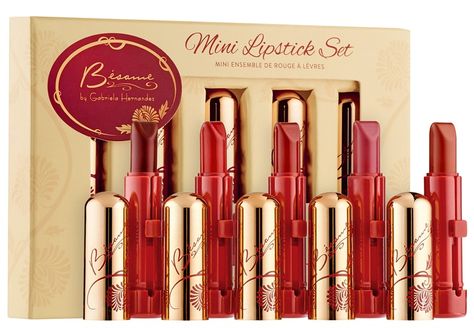 Besame Mini Lipstick Set $25 Holiday 2016 Besame Cosmetics Lipsticks, Lip Essentials, Lipstick Design, Cosmetics Design, Lips Essentials, Besame Cosmetics, Makeup 2017, Orange Lipstick, Mini Lipstick