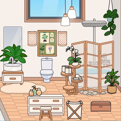 Room Ideas Aesthetic Bathroom, Cute Small Bathroom, Modern Mansion Bathroom, Bathroom For Kids, Mansion Bathroom, Cute Dorm Ideas, Toca Boca Hair Salon, Bad Room Ideas, Toca Life World Aesthetic Pfp