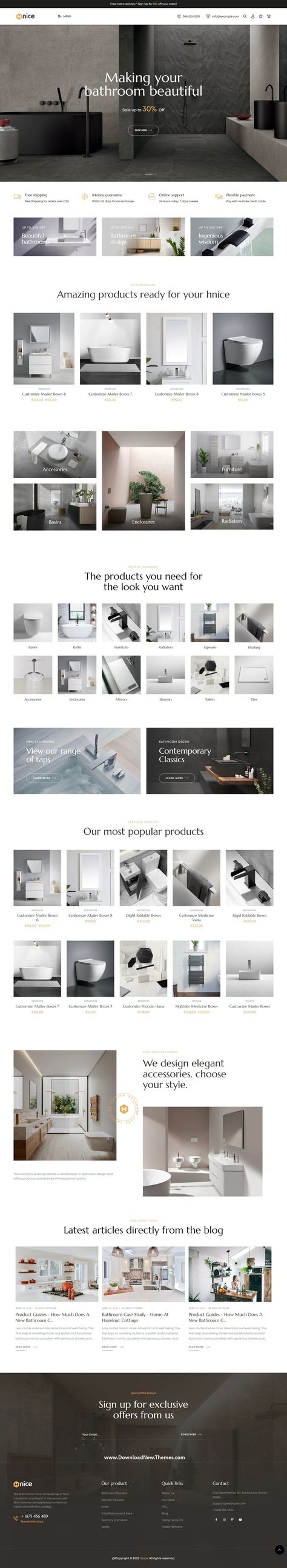 Ap Hnice - Bathroom & Home Decor Shopify Theme Bathroom Website Design, Instagram Page Theme Layout Business, Webpage Design Layout, Web Design Inspiration Layout, Home Decor Themes, Website Design Inspiration Layout, Charity Foundation, Case Study Design, Yellow Leaf