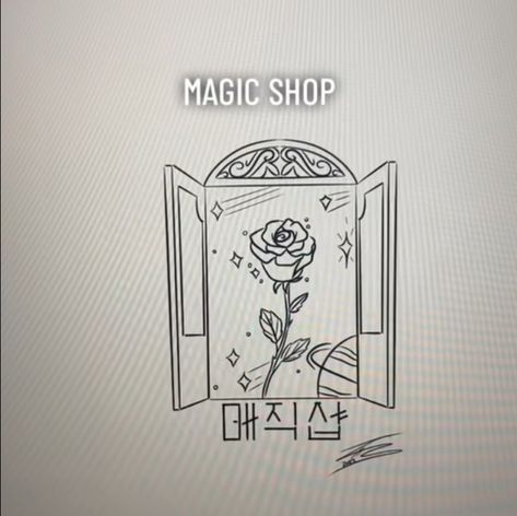 Magic Shop Tattoo Ideas, Bts Magic Shop Tattoo, Magic Shop Tattoo, Magic Shop Bts, Bts Magic Shop, Shop Tattoo, Bts Tattoos, Shop Doors, Magic Shop