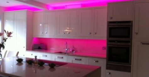 Liked on Pinterest: 10 x 10M RGB Plug and Play - Waterproof LED Strip Lighting Kit SMD5050 Trade - Wholesale Picture 6 Strip Lighting Ideas, Led Strip Lighting Ideas, Phillips Hue Lighting, Pink Led Lights, Kitchen Led Lighting, Led Lighting Bedroom, Led Under Cabinet Lighting, Interior Led Lights, Indoor Decoration