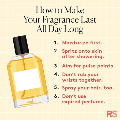 Real Simple on Instagram: “Want to make your favorite scent last? Before applying (or reapplying) your fragrance, make sure to moisturize your skin. (Dry skin doesn't…” Luxury Perfume Packaging, Fragrance Quote, Perfume Hacks, Perfume Quotes, Fragrance Advertising, Essential Oil Perfumes Recipes, Fragrance Photography, Perfume Recipes, Perfume Packaging