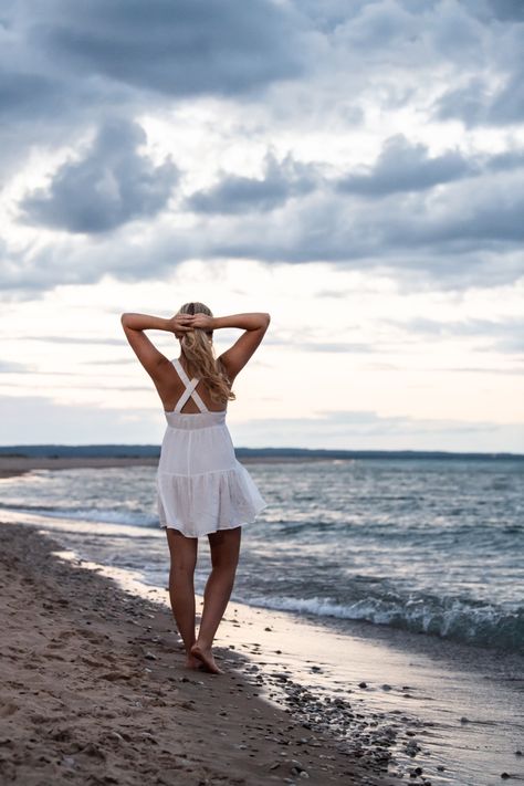 Beach Babe, Senior Photos, Senior Pictures, Capri, White Dress