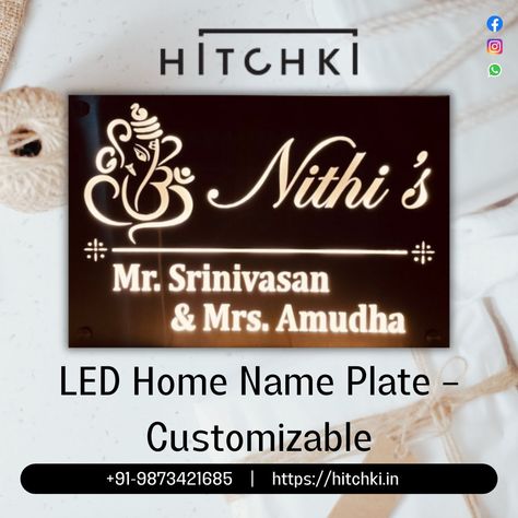 Outdoor Name Plates For Home, Door Name Plates Unique, Name Plate For Home Modern, Name Plate For Home, Creative Photo Frames, Wooden Name Plates, Door Desk, Door Name Plates, Name Plates For Home