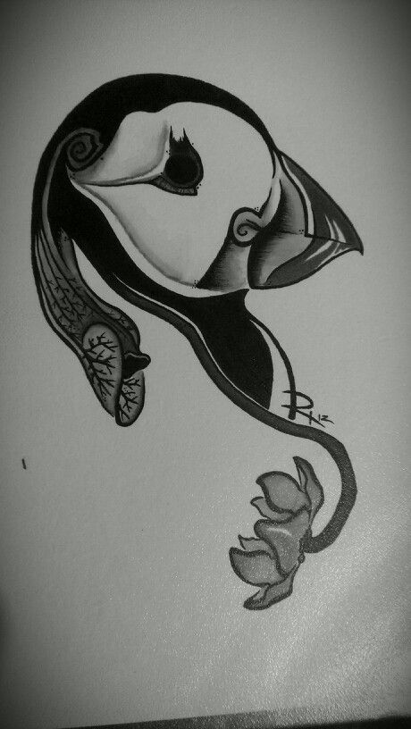 Puffin and pitcher plant both are native to newfoundland, their national bird and flower, i paid for this to be drawn one of my tattoo ideas ....opinions wanted!! Newfoundland Tattoo Ideas, Pitcher Plant Tattoo, Free As A Bird Quotes, Newfoundland Tattoo, Art Evaluation, Puffin Tattoo, Quotes Tattoo Ideas, Grandpa Tattoo, Mandala Animals