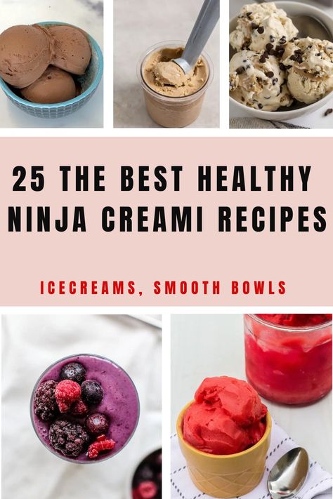 25 Healthy Ninja Creami Recipes To Satisfy Your Sweet Tooth https://flavorfulpinch.com/healthy-ninja-creami-recipes Ice Cream Smoothie Bowl, Creami Smoothie Bowls, Ninja Creamy Acai Bowl, Ninja Creami Recipes Slushy, Smoothie Bowl Ninja Creami Recipes, Ninja Cream I Smoothie Bowl, Ninja Creami Healthy Recipes Ww, Whole 30 Ninja Creami Recipes, Acai Bowl Ninja Creami