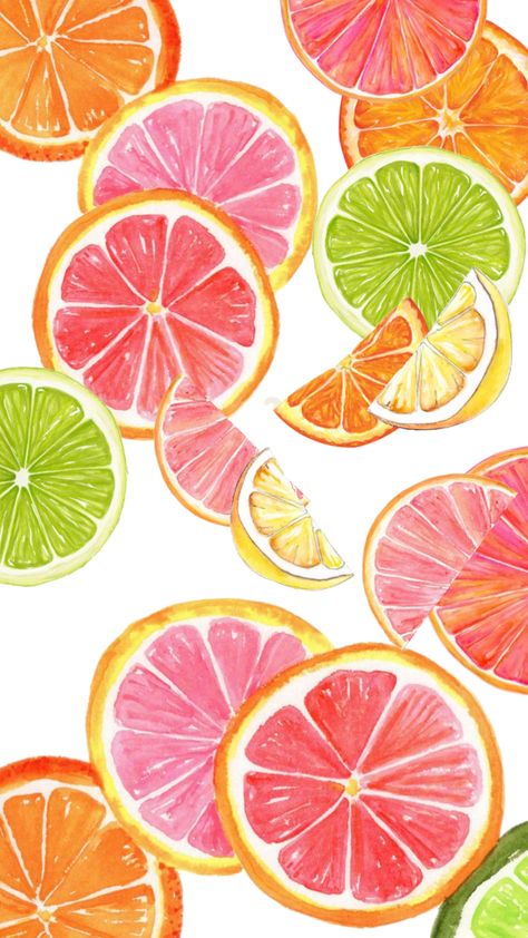 Grapefruit Wallpaper, Iphone Wallpaper Stars, Beachy Wallpaper, Juice Logo, Floral Wallpaper Iphone, Fruit Water, Food Wallpaper, Iphone Wallpaper Themes, Matching Wallpaper