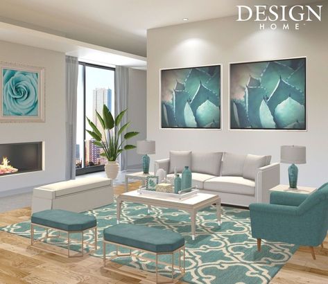 living room design ideas aesthetics Turquoise Living Room Decor, Room Decor Gray, Living Room Turquoise, Drawing Room Decor, Beautiful Bedroom Decor, Classy Living Room, Beach House Living Room, Design Home App, Living Room Decor Gray