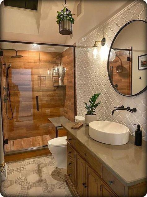 Green Bathroom, Dream House Interior, Rustic Bathroom, Easy Home Decor, Farmhouse Bathroom, Beautiful Bathrooms, House Inspo, Dream Home Design, Bathroom Interior Design