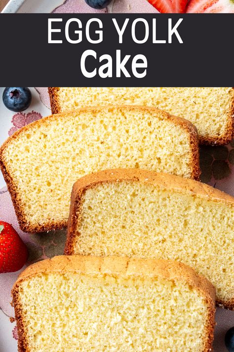 Egg yolk cake Recipes For Egg Yolks Only, Egg Yolk Cake Recipes, What To Do With Extra Egg Yolks, 6 Egg Yolks Recipe, Recipes That Use Egg Yolks, Egg Yolks Uses, Egg Yolk Only Recipes, Egg Yolk Recipes Leftover, Egg Dessert Recipes