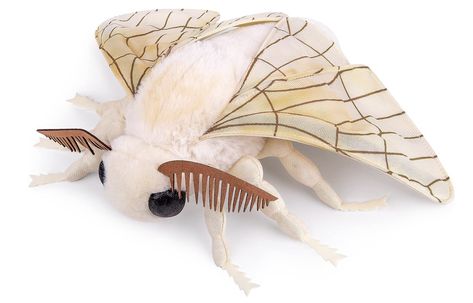 Moth Plush, Silk Moth, Cute Moth, Plush Collection, Kids Gift Guide, Wings Design, White Fur, Face Design, Gift Collections