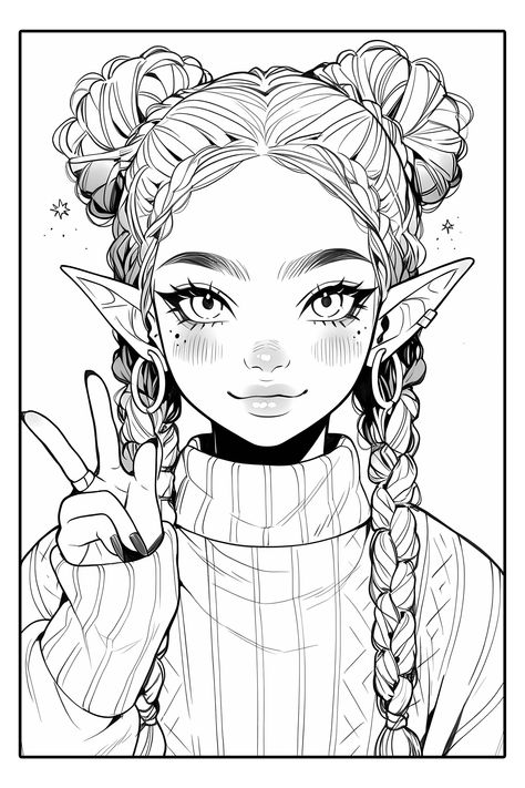 Manga Coloring Book, Color Drawing Art, Adult Coloring Designs, Detailed Coloring Pages, Free Adult Coloring Pages, Pinturas Disney, Cool Coloring Pages, Coloring Book Art, Cute Coloring Pages