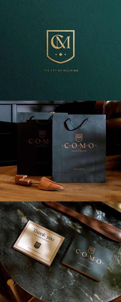 Cursor Design Studio - Como Shoes #fashion #branding Shoe Store Logo Design Ideas, Shoe Brand Identity, Shoe Logo Design, Luxury Branding Identity, Luxury Brand Packaging, Leather Shoes Brand, Corporate Id, Celine Shoes, Branded Shoes For Men