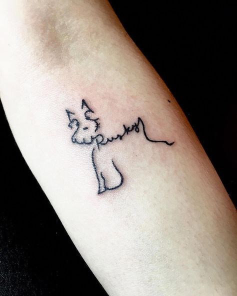 Schnauzer Tattoo, Dogs Tattoo Ideas, Small Dog Tattoos, Dogs Tattoo, Dog Memorial Tattoos, Petite Tattoos, Memorial Tattoo, Memorial Tattoos, Dog Tattoo