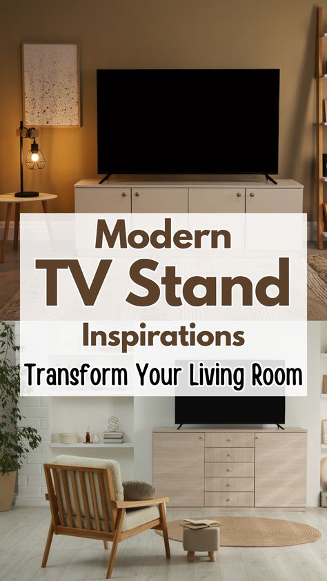 TV stand in the modern living room. Mid Century Modern Tv Stand Decor, Tv Stand Inspiration, Tv Stand And End Tables, Modern Media Center, Tv Stand Ideas, Tall Tv Stands, Contemporary Tv Stand, Funny Situations, Mid Century Modern Tv Stand