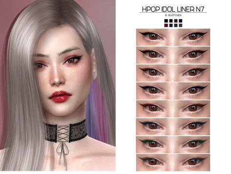 Sims 4 Asian Makeup, Sims 4 Hair Male, Makeup Asian, Sims 4 Cc Eyes, Makeup Cc, Kpop Hair, Sims 4 Cc Makeup, Sims 4 Gameplay, Sims 4 Characters