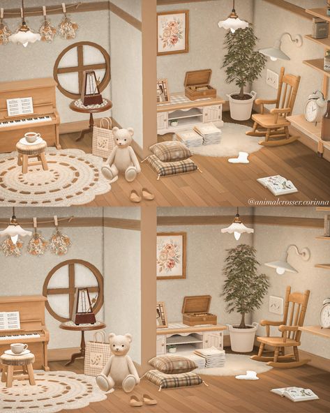 Acnh Interior, Gaming Studio, Happy Home Paradise, Cottagecore Animal Crossing, Acnh Inspiration, Animals Crossing, Photo Layout, Happy Home Designer, Animal Crossing Qr Codes Clothes